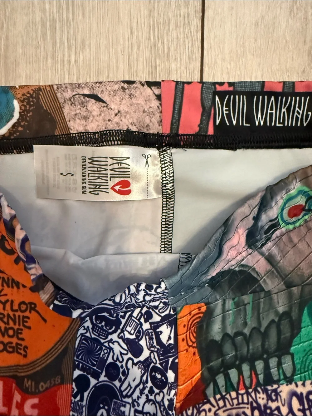 DEVIL WALKING 2Pair Multicolor Graphic Leggings - Vibrant Printed Bottoms, NWOT
